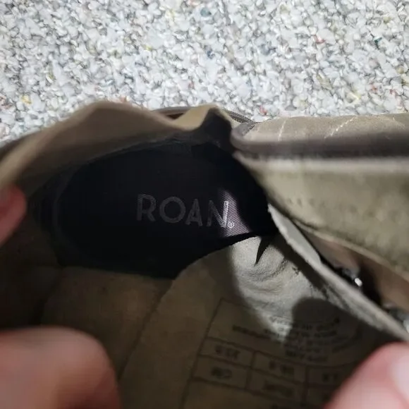 ROAN by Bed Stu Affair Leather Combat Boots US 6.5 Distressed Beige Ankle Bootie